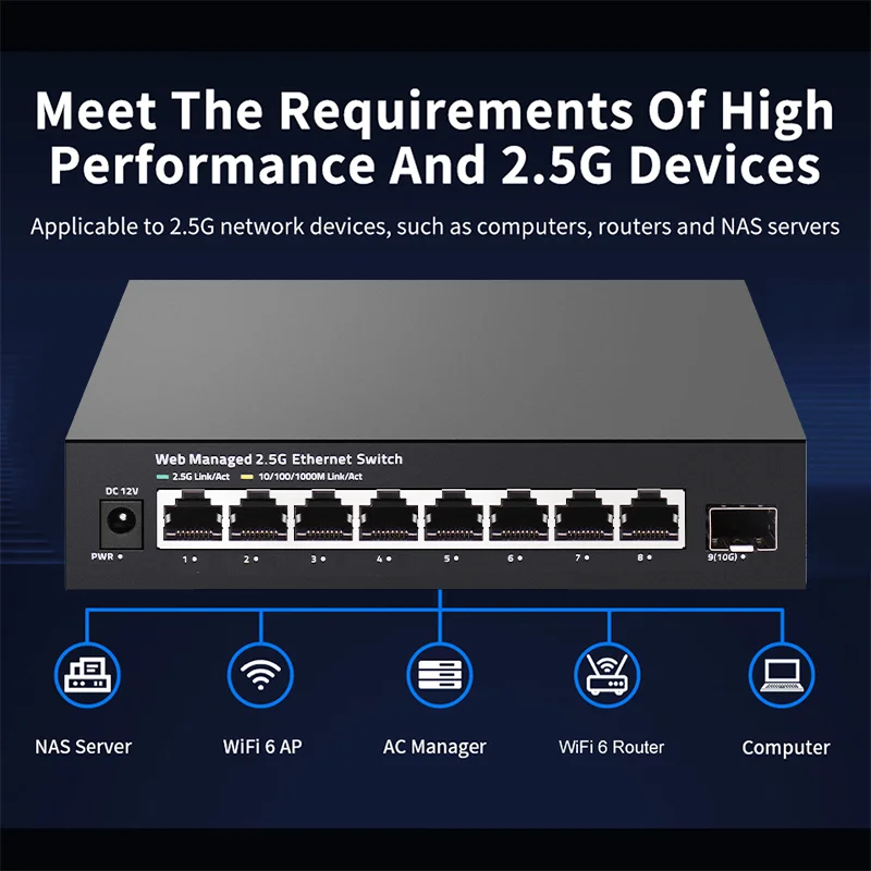 ONTi 2.5GbE Managed Switch 8 P - Sfp+ 10G Managed Switch 8 Port review and price