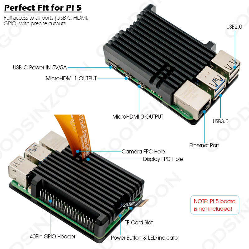 Raspberry Pi 5 Aluminum Armor  - Raspberry Pi 5 8Gb review and price