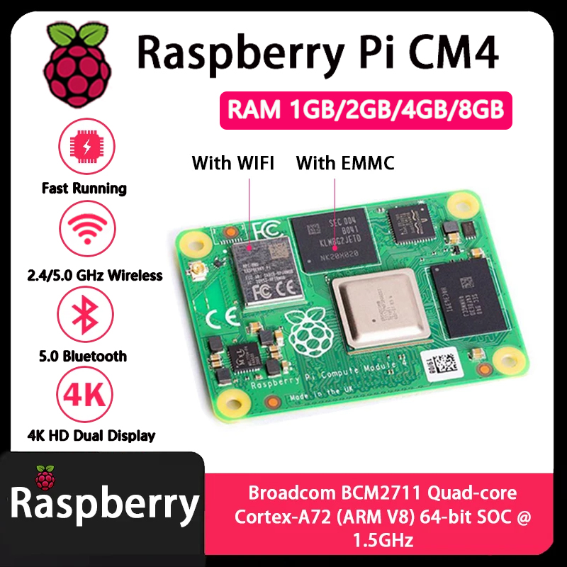 Raspberry Pi CM4 1GB/2GB/4GB/8 - Raspberry Pi Cm4 8Gb Ram 32Gb Emmc Wifi review and price